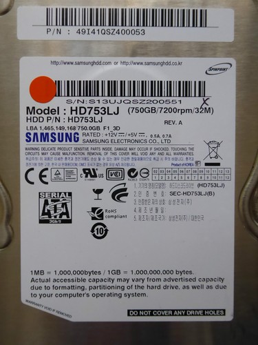 750 samsung hd753lj - 750,