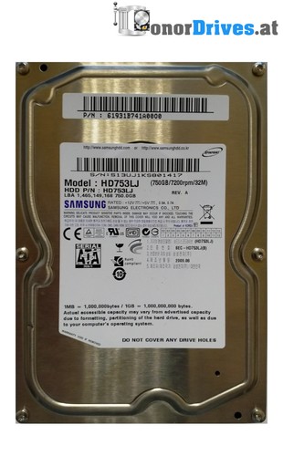 Samsung hd753lj 750gb - ,