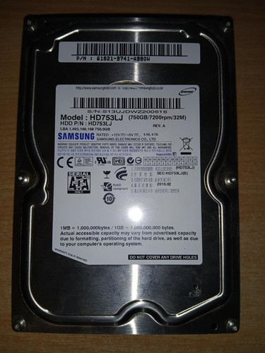 Sata 750 samsung hd753lj - 750,